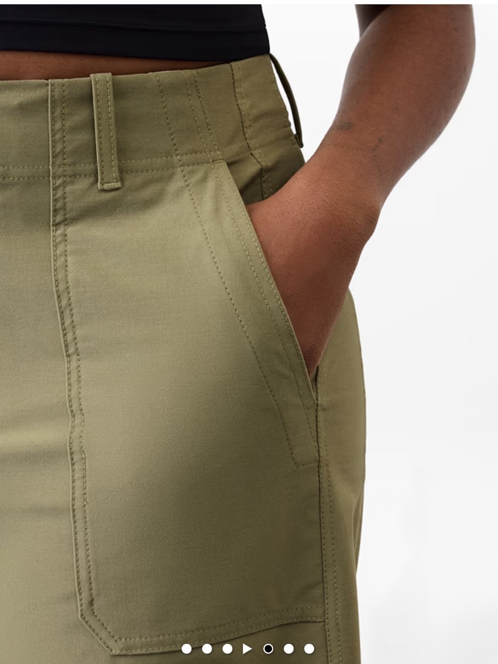 Athleta Olive Green Skyline Barrel HighRise Barrel Pants Sz 10 NWT - Casual, - Picture 3 of 11